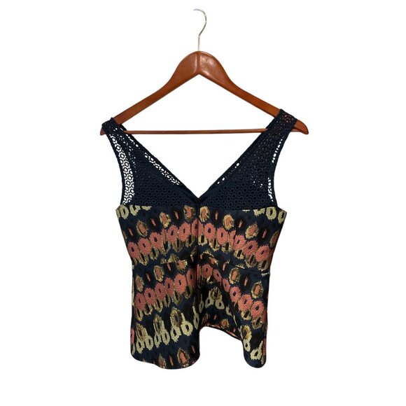 Hd In Paris Womens Sleeveless Crochet Strap Top Size S - Picture 2 of 6